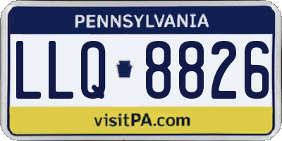 PA license plate LLQ8826