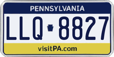 PA license plate LLQ8827