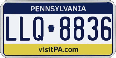 PA license plate LLQ8836