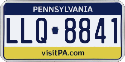 PA license plate LLQ8841
