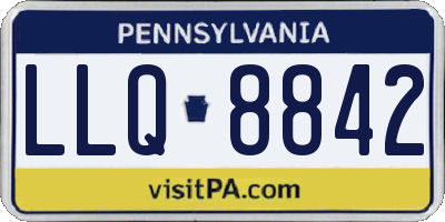 PA license plate LLQ8842