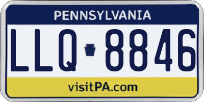 PA license plate LLQ8846
