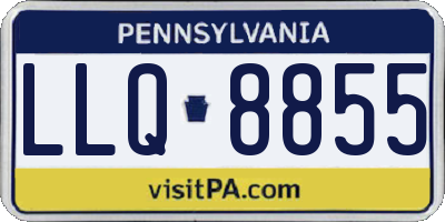 PA license plate LLQ8855