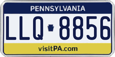 PA license plate LLQ8856