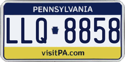PA license plate LLQ8858