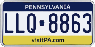 PA license plate LLQ8863