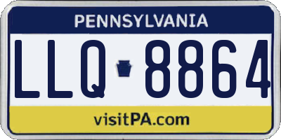 PA license plate LLQ8864