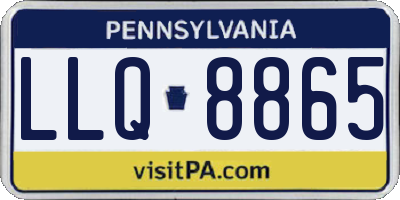PA license plate LLQ8865