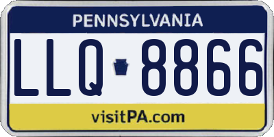 PA license plate LLQ8866