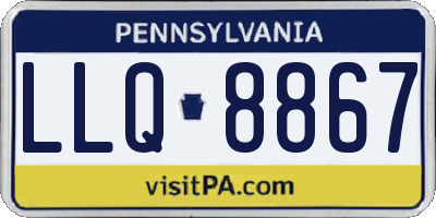 PA license plate LLQ8867