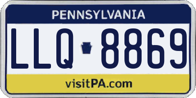 PA license plate LLQ8869