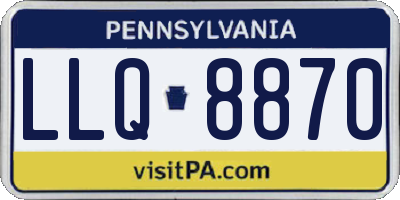 PA license plate LLQ8870