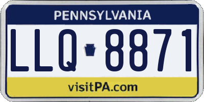 PA license plate LLQ8871