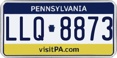 PA license plate LLQ8873
