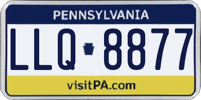 PA license plate LLQ8877