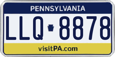 PA license plate LLQ8878