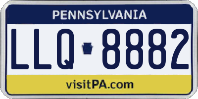 PA license plate LLQ8882