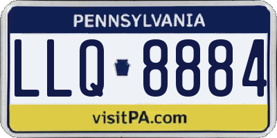 PA license plate LLQ8884