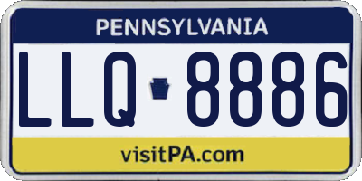 PA license plate LLQ8886