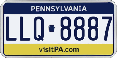 PA license plate LLQ8887