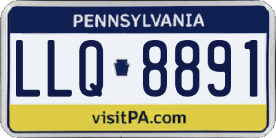PA license plate LLQ8891