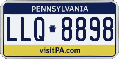 PA license plate LLQ8898