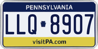 PA license plate LLQ8907