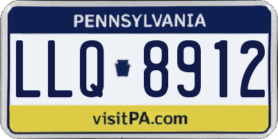 PA license plate LLQ8912