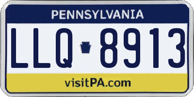 PA license plate LLQ8913