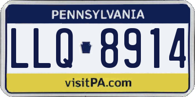 PA license plate LLQ8914
