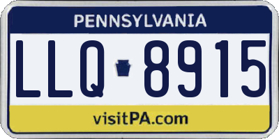 PA license plate LLQ8915