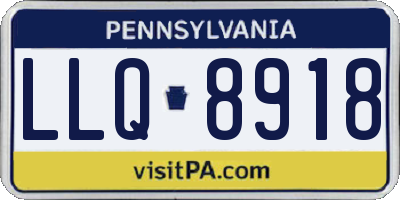 PA license plate LLQ8918