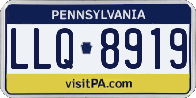 PA license plate LLQ8919