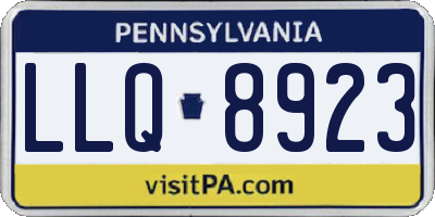 PA license plate LLQ8923