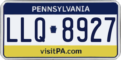 PA license plate LLQ8927