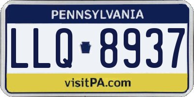 PA license plate LLQ8937