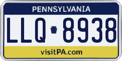 PA license plate LLQ8938