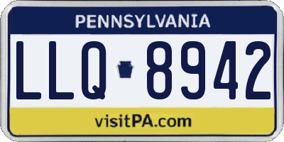 PA license plate LLQ8942