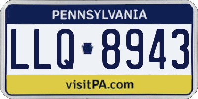 PA license plate LLQ8943