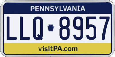 PA license plate LLQ8957