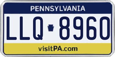 PA license plate LLQ8960