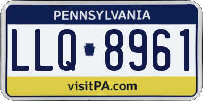 PA license plate LLQ8961