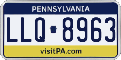 PA license plate LLQ8963