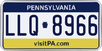 PA license plate LLQ8966