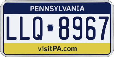 PA license plate LLQ8967