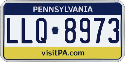 PA license plate LLQ8973