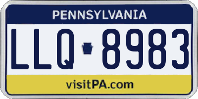 PA license plate LLQ8983
