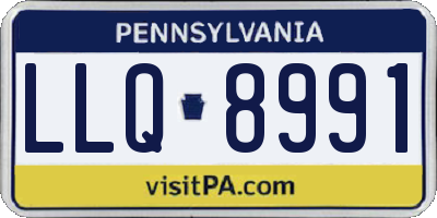 PA license plate LLQ8991