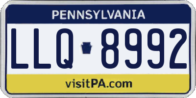 PA license plate LLQ8992