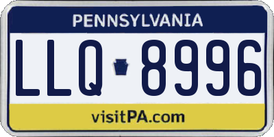 PA license plate LLQ8996